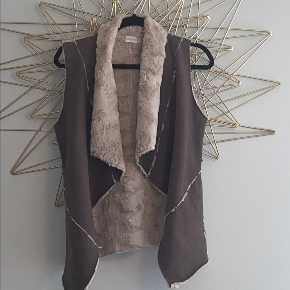 Brown soft vest